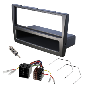 Audioproject A189 Radioblende Set für Opel Astra G Corsa C Combo Omega Astra Vectra Meriva Agila Radioadapter Entriegelung Autoradio Einbaurahmen schwarz
