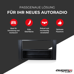 Audioproject A119 Radioblende Doppel DIN mit Fach...