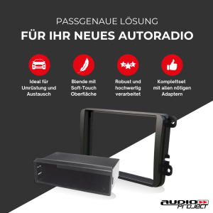 Audioproject A132 Radioblende Set 2 DIN 1 DIN für VW...