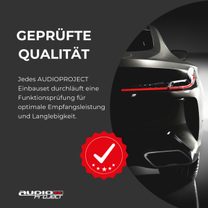 Audioproject A132 Radioblende Set 2 DIN 1 DIN für VW Skoda Seat Radioblende Fach Quadlock ISO Radioadapter Antennenadapter Entriegelung  Autoradio