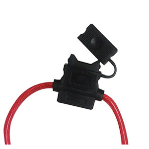 Audioproject A210 ATC Sicherungshalter 30A mit 6mm² 10GA Kabel max 12V 24V Spritzwasser geschützt ohne Flachsicherung Dickes Kabel KFZ Verstärker
