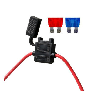 Audioproject A210 ATC Sicherungshalter 30A mit 6mm² 10GA Kabel max 12V 24V Spritzwasser geschützt ohne Flachsicherung Dickes Kabel KFZ Verstärker