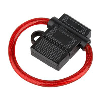 Audioproject A210 ATC Sicherungshalter 30A mit 6mm² 10GA Kabel max 12V 24V Spritzwasser geschützt ohne Flachsicherung Dickes Kabel KFZ Verstärker