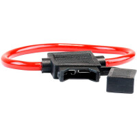 Audioproject A210 ATC Sicherungshalter 30A mit 6mm² 10GA Kabel max 12V 24V Spritzwasser geschützt ohne Flachsicherung Dickes Kabel KFZ Verstärker
