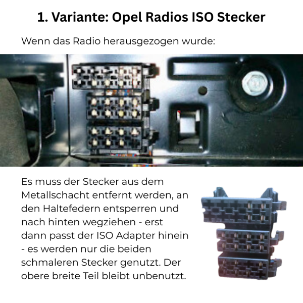 Set Adattatore Universale Per Autoradio – Connettore ISO 16 Pin, Prolunga E Adattatore Antenna ISO-DIN Per Opel E Altre Marche
