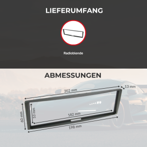 Audioproject A258 Radioblende 1 DIN für Renault Megane II Scenic II Modus Clio III Grandtour Autoradio Einbaurahmen schwarz