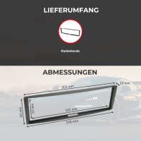 Audioproject A258 Radioblende 1 DIN für Renault Megane II Scenic II Modus Clio III Grandtour Autoradio Einbaurahmen schwarz