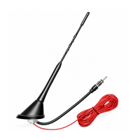 Audioproject A285 Autoantenne 24cm Fuß 5m Kabel AM FM UKW 16V Verstärker Stromkabel Kurzstab Dachantenne Universal Autoradio
