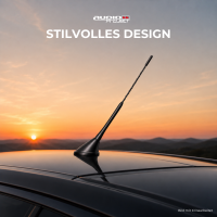 Audioproject A285 Autoantenne 24cm Fuß 5m Kabel AM FM UKW 16V Verstärker Stromkabel Kurzstab Dachantenne Universal Autoradio