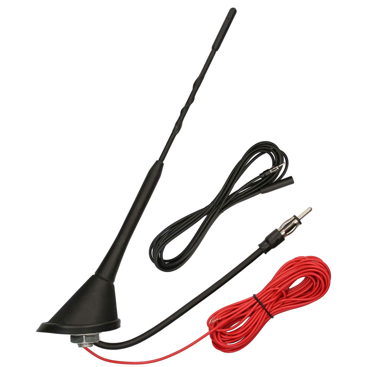 Audioproject A289 Autoantenne 24cm Fuß 5m Strom Kabel AM FM UKW