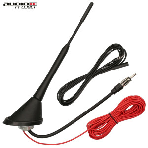 Audioproject A290 Autoantenne 18cm Fuß 5m Strom...