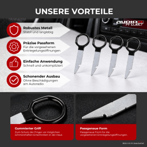 Audioproject A390 Entriegelungswerkzeug 4 Stück Set...