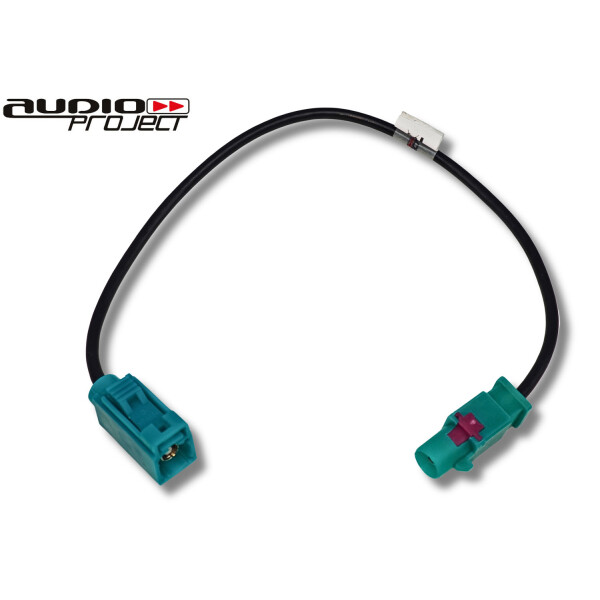Audioproject A434 - Autoradio Antennenadapter Verlängerung Fakra - Fakra 30cm GPS Navi AM FM 4G LTE Kabel für AUDI VW Seat Skoda Citroen Peugeot Opel Ford BMW Mercedes