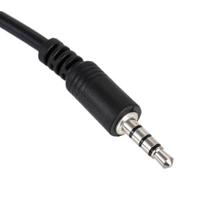 Audioproject A436 USB auf 3,5mm AUX Klinkenstecker OTG MP3 Music Adapterkabel schwarz