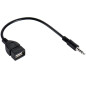 Audioproject A436 USB auf 3,5mm AUX Klinkenstecker OTG MP3 Music Adapterkabel schwarz