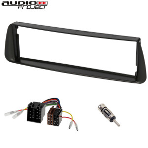 Audioproject A443 - Autoradio Radioblende kompatibel Peugeot 206  1998 - 2007 - 1- DIN schwarz