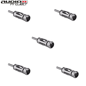 Audioproject A274-25 - 5 Stück Antennenadapter ISO -> DIN Universal gerader Antennenstecker