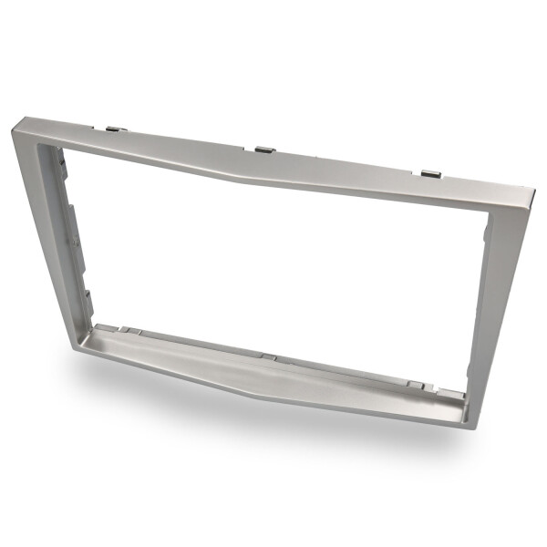 Audioproject A372 Radioblende 2 DIN für OPEL Corsa D Astra H Zafira B Tigra Antara Vivaro Doppel DIN Autoradio Einbaurahmen Blende silber