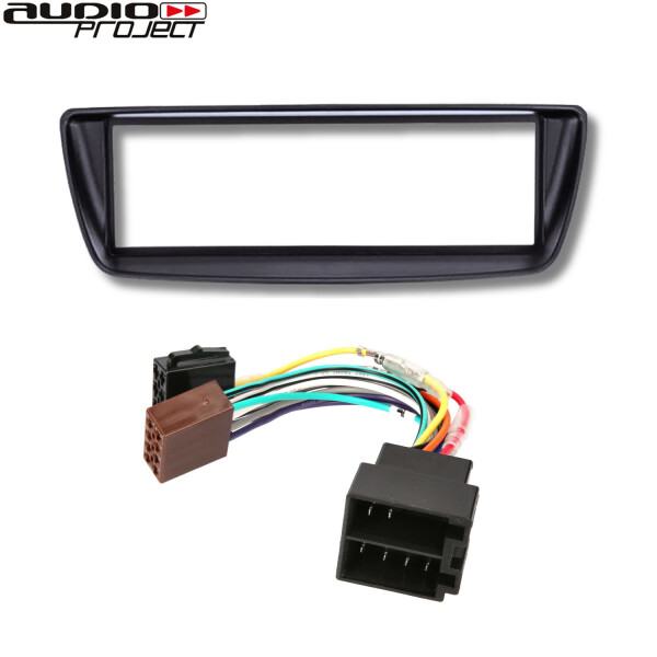 Audioproject A229 - Radioblende SET für CITROEN C1 Peugeot 107 + Radioadapter ISO - Autoradio Einbaurahmen schwarz