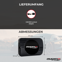 Audioproject A400.1-10 - CAN BUS Adapter für Audi VW Golf 5 6 Passat Touran Skoda Seat - incl Radioadapter