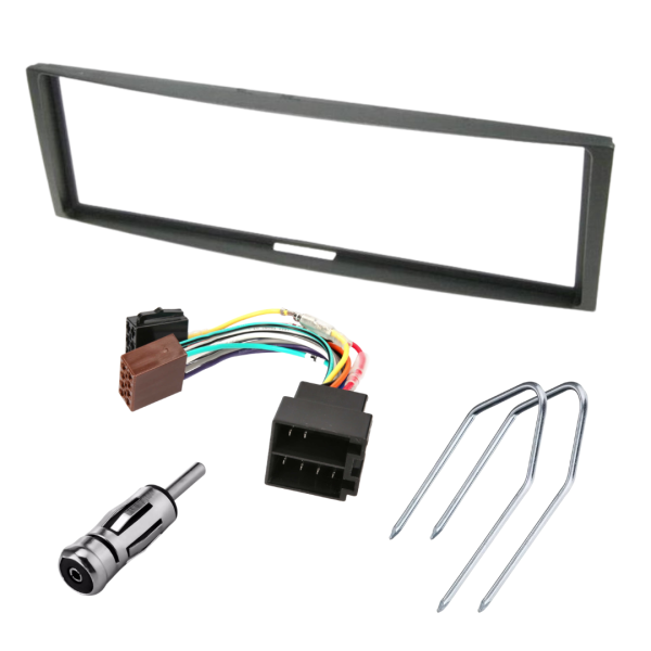 Audioproject A258-10 - Autoradio Radioblende SET 1 DIN für Renault Megane II Scenic II Modus Clio III Grandtour - Radioadapter Antennenadapter schwarz