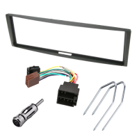 Audioproject A258-10 - Autoradio Radioblende SET 1 DIN für Renault Megane II Scenic II Modus Clio III Grandtour - Radioadapter Antennenadapter schwarz