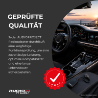 Audioproject UNI A500.1-40-4 - AUX Bluetooth Adapter für SEAT Autoradio 12 PIN Quadlock Blau