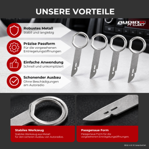 Audioproject A105 Entriegelungswerkzeug 4 Stück Set...
